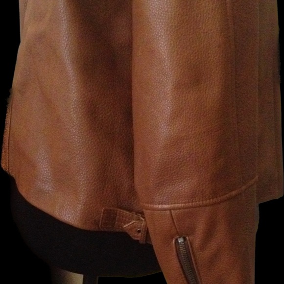 Teen Girls' XS (0-2) Timeless Classic- Casey Park Co Ltd-Brown Leather Jacket - Picture 6 of 15